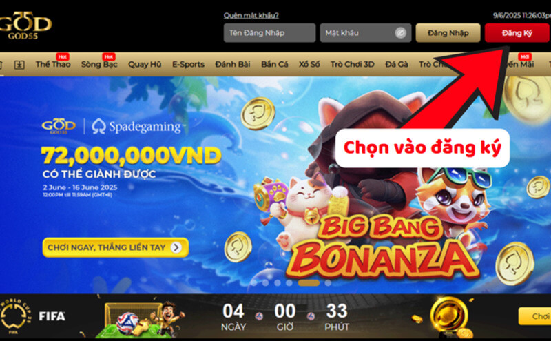 Đăng ký god55 nhanh chóng